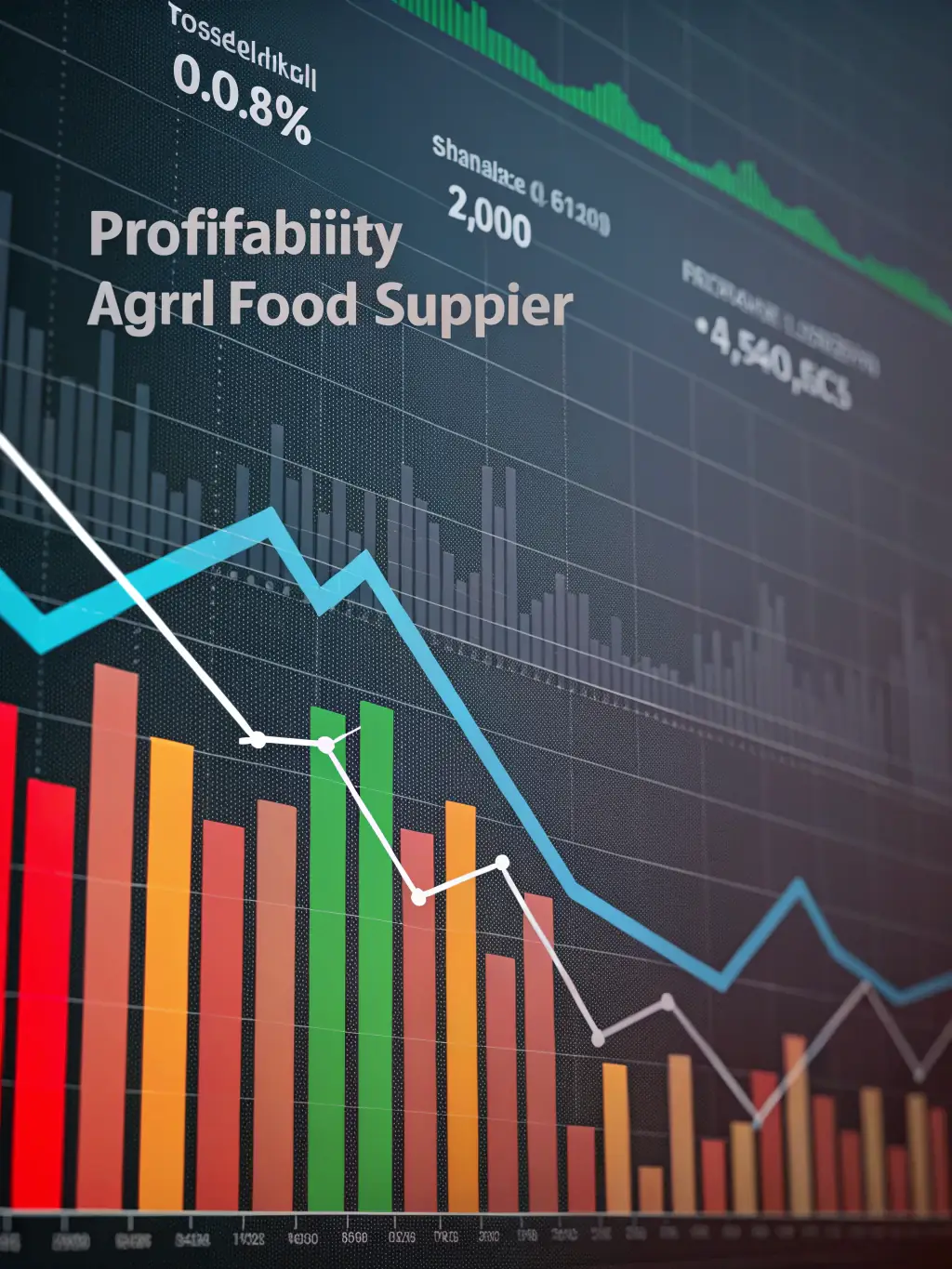 A graph showing reduced financial risk and increased profitability for agri-food suppliers.